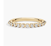 Half Eternity Band Round Cut Brilliant Lab Grown Diamond In 14K/18K Platinum Yellow Gold 2.5 Ct tw. E-F / VVS1