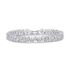 Pear Lab Grown Diamond Tennis Bracelet In 14K/18K White Gold 3 Ct tw. E-F / VVS1