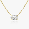 Solitaire Oval Pedant Necklace Lab Grown Diamond Pendant In 14K/18K White Gold 1.5 Ct tw. E-F / VVS1