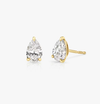 Solitaire Pear Lab Grown Diamond Stud Earrings In 14K/18K White Gold 1.5 Ct tw. E-F / VVS1