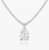 Solitaire Teardrop Pedant Necklace Lab Grown Diamond Pendant In 14K/18K White Gold 1.5 Ct tw. E-F / VVS1