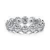 Full Eternity Band Round Cut Brilliant Lab Grown Diamond In 14K/18K White Gold 1.5 Ct tw. E-F / VVS1