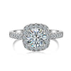 Classic Halo Pavé Round Engagement Ring Lab Grown Diamond Wedding Ring In 14K/18K White Gold 2.5 Ct tw. E-F / VVS1