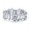 Full Eternity Band Emerald Cut Brilliant Lab Grown Diamond In 14K/18K  White Gold 2.5 Ct tw. E-F / VVS1