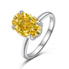 Classic Solitaire Oval Engagement Ring Lab Grown Diamond Wedding Ring In 14K/18K White Gold 2.5 Ct tw. E-F / VVS1