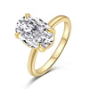 Classic Solitaire Oval Engagement Ring Lab Grown Diamond Wedding Ring In 14K/18K White Gold 2.5 Ct tw. E-F / VVS1