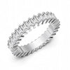 Full Eternity Band Emerald Cut Brilliant Lab Grown Diamond In 14K/18K White Gold 2.5 Ct tw. E-F / VVS1