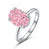 Classic Solitaire Oval Engagement Ring Lab Grown Diamond Wedding Ring In 14K/18K White Gold 2.5 Ct tw. E-F / VVS1