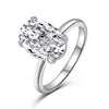 Classic Solitaire Oval Engagement Ring Lab Grown Diamond Wedding Ring In 14K/18K White Gold 2.5 Ct tw. E-F / VVS1