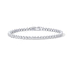 Round Bezel Lab Grown Diamond Tennis Bracelet In 14K/18K White Gold 3 Ct tw. E-F / VVS1